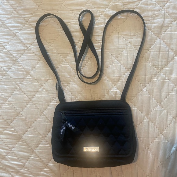Vera Bradley Black Quilted Crossbody Bag - Small - Picture 2 of 5